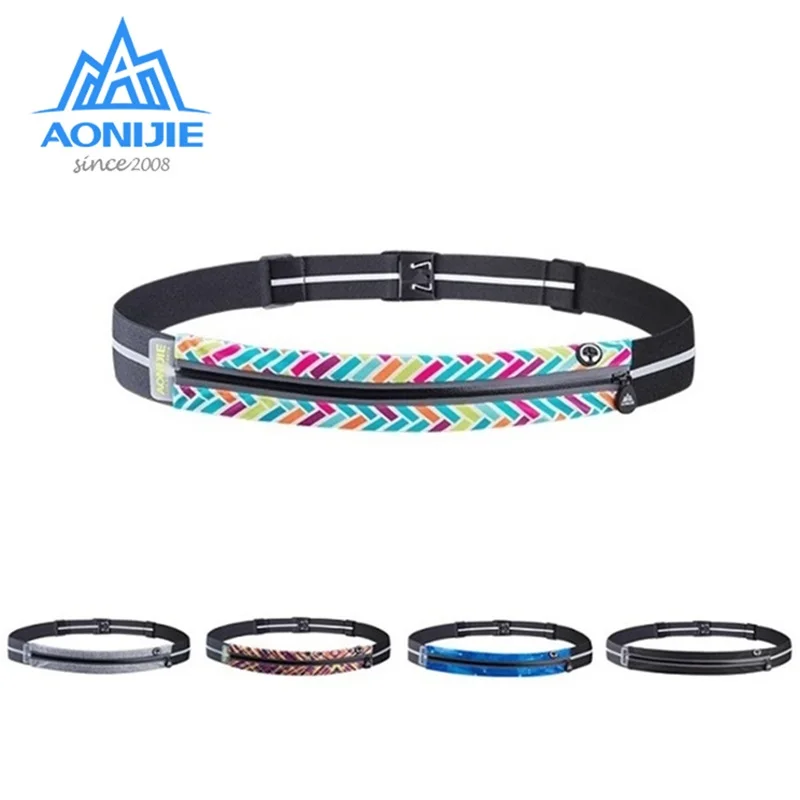 

AONIJIE Adjustable Slim Running Waist Belt Jogging Bag Fanny Pack Travel Marathon Gym Workout Fitness 6.8in Phone Holder