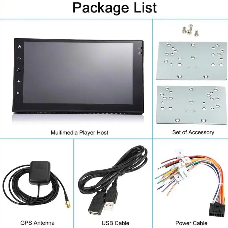Best Car Accessorizes Bluetooth Muti-function Multimedia 7 Inch Smart Android 6.0 2 Din Car Stereo Radio Player GPS Maps Navigator 4