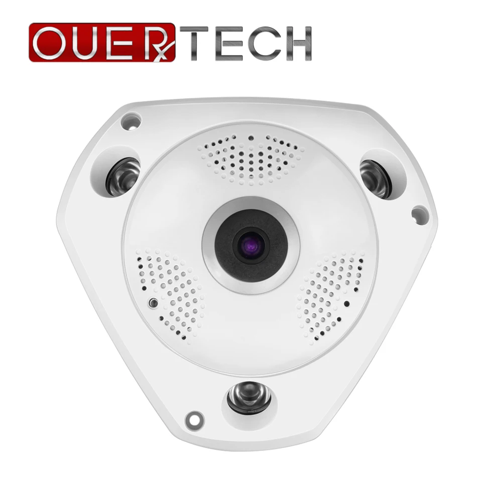 OUERTECH-cámara de visión nocturna por infrarrojos, WIFI 360, Audio bidireccional, panorámica, 1080P
