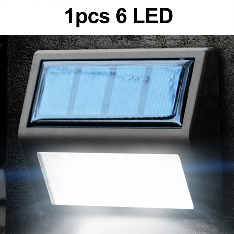 1pcs 6 LED 30/40 светодиодный уличный Солнечный свет PIR датчик движения 4 шт. Солнечная настенная лампа водонепроницаемый энергосберегающий аварийный садовый фонарь - Испускаемый цвет: 1pcs 6 LED