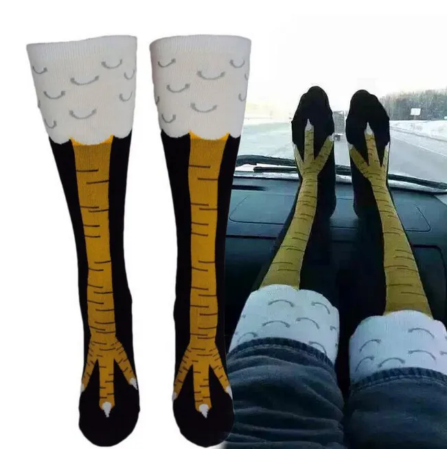 

fashion sexy Creative Women men chicken socks thigh high Thin Toe Feet socks