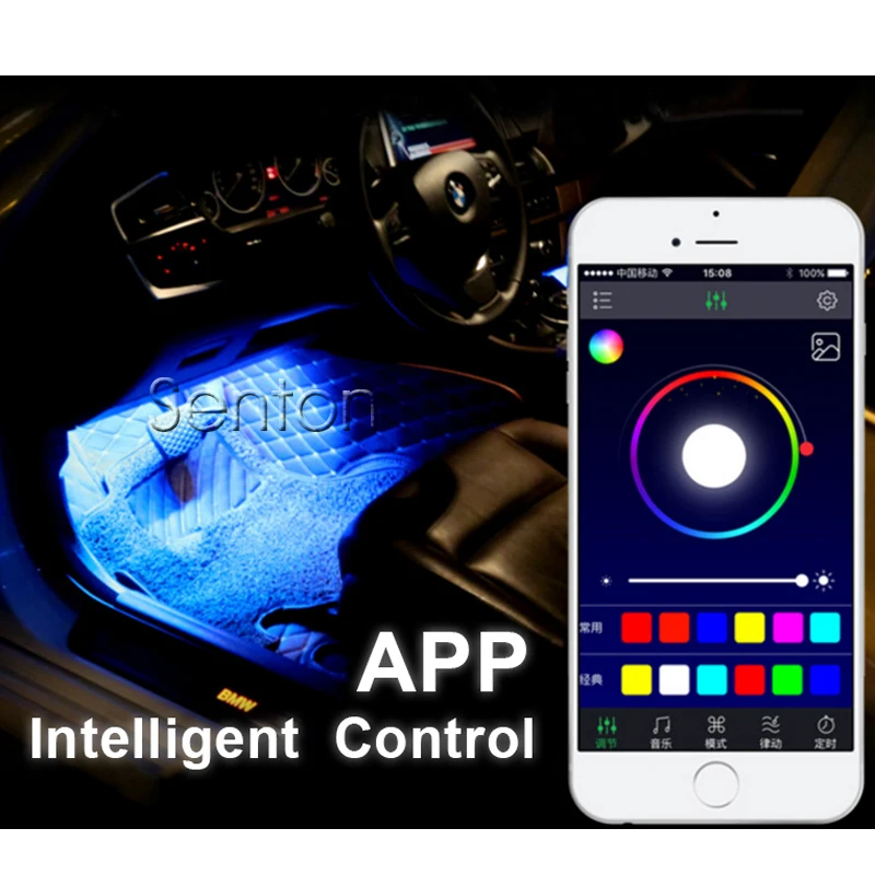 ZD Автомобильная неоновая лампа для Android ios управление через приложение Audi A4 B6 B8 VW