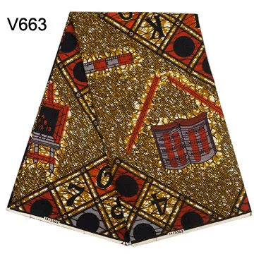 

ABC design 6yards fashion African ankara fabric african wax print fabric tissue wax real wax print V663