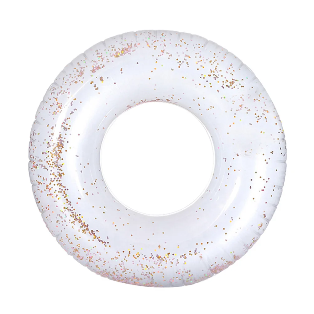 

Inflatable Pool Accessory Transparent Floating Ring Sequins Swimming Ring PVC Water Party Accessory for Adults Children