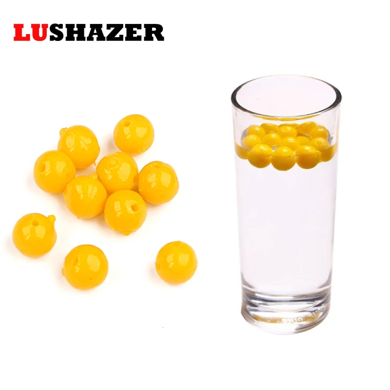 

LUSHAZER 100pcs/lot fishing soft lure beads 8mm/10mm 0.15g/0.3g isca artificial silicone bait soft plastic lures swimbait China