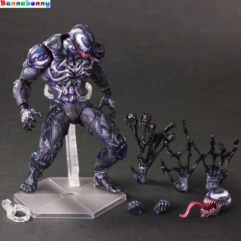 

2019 New style Venom Play Arts Kai Action Figure Spiderman Venom Collectible Model Toy 260mm PVC Anime Avenger Playarts Kai