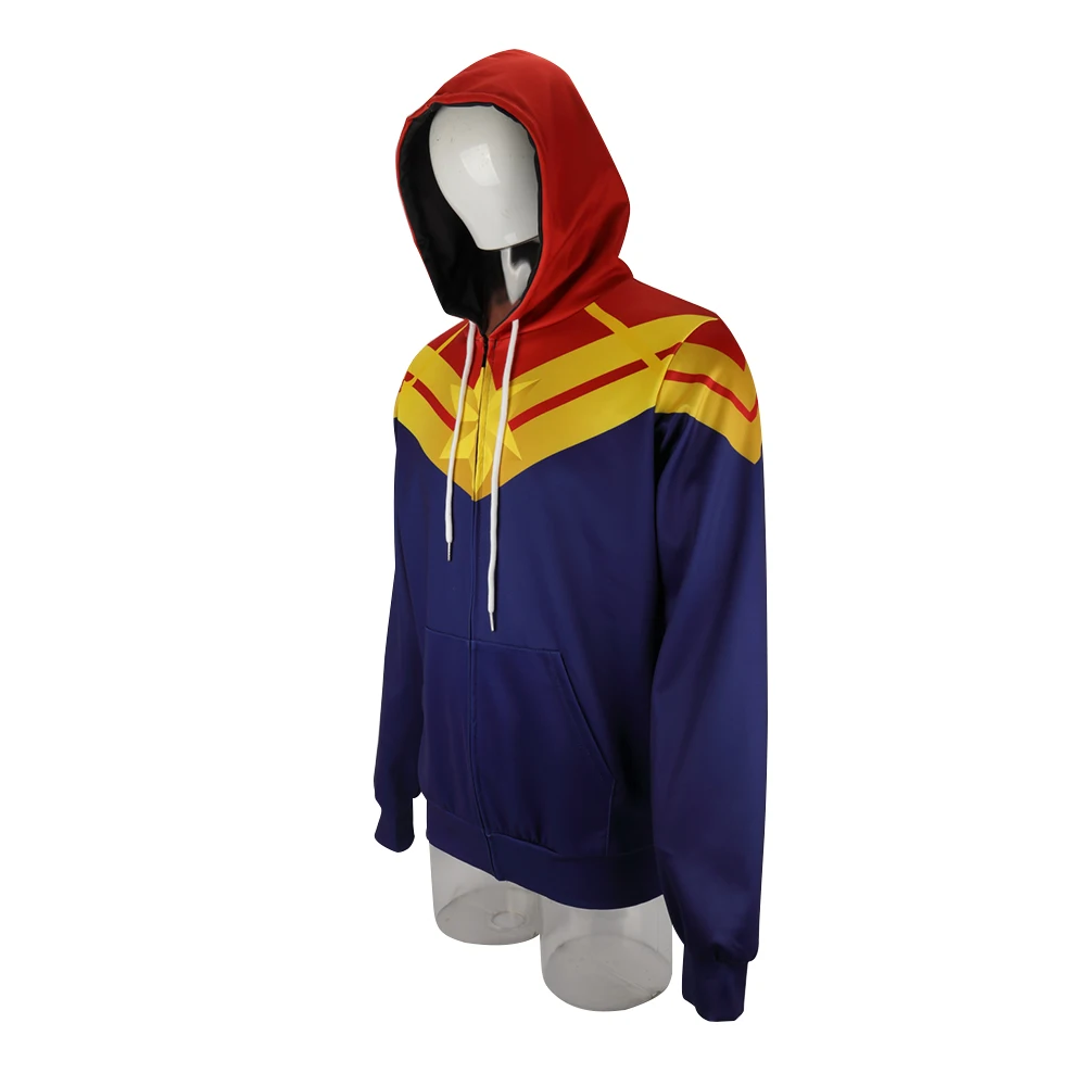 3D Printed Captain Marvel Carol Danvers Ms Marvel Costumes Hoodies Sweatshirts Tracksuit Casual Zipper Hooded Jacket Clothing (7)