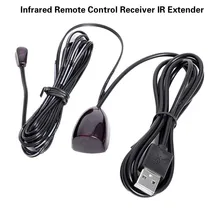 3,5 мм телеприставка обмен инфракрасный ретранслятор дистанционное управление ретранслятор Черный ИК удлинитель USB Инфракрасный приемник излучатель комплект