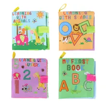 4 Style Educational font b Baby b font Toys Soft Cloth Book Early Development Crinkle Books