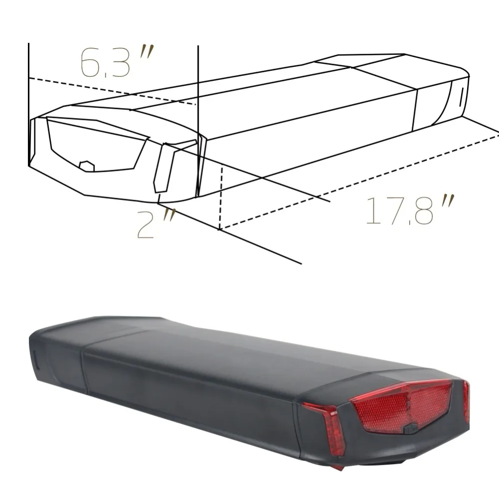 Discount 48v battery 10Ah capacity lithium battery li-ion 48v rechargeable battery 48V rear rack battery for bafang motor 750w 500w 8