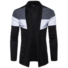 Мода осень мужские кардиганы свитер повседневный мужской пуловер свитер утягивающий крой хит цвет вязаный кардиган свитер