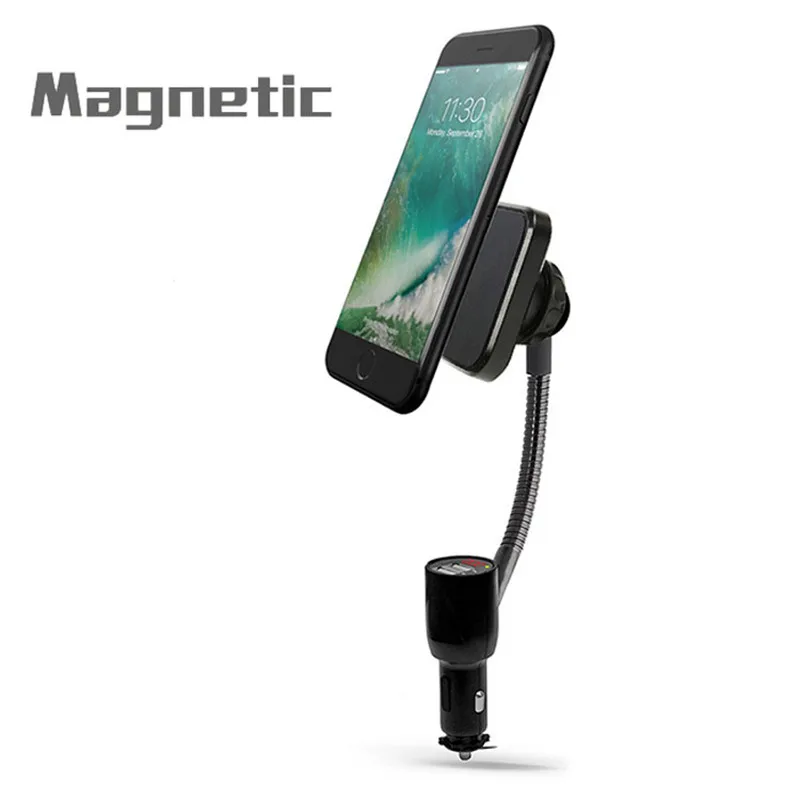 Magnetic Retatable Car Phone Mount Holder With 3.1A Dual USB Charger Cigarette Lighter Power Adapter LED Display | Автомобили и