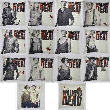 

The Walking Dead Cushion Cover Cotton Linen Decorative Pillowcase Chair Seat Square 45x45cm Pillow Cover Home Living Textile