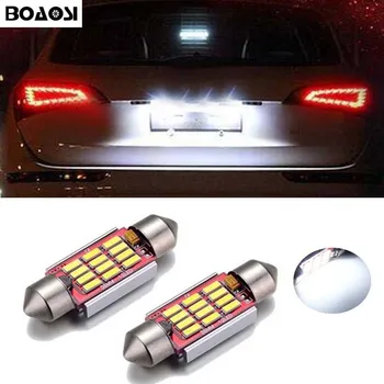 

BOAOSI 2x Car Led Error Free 36mm C5W 4014 SMD Lamp 12V License Plate Lights For Volkswagen VW Golf 3 4 5 6 Passat 3c B6 B5 Polo