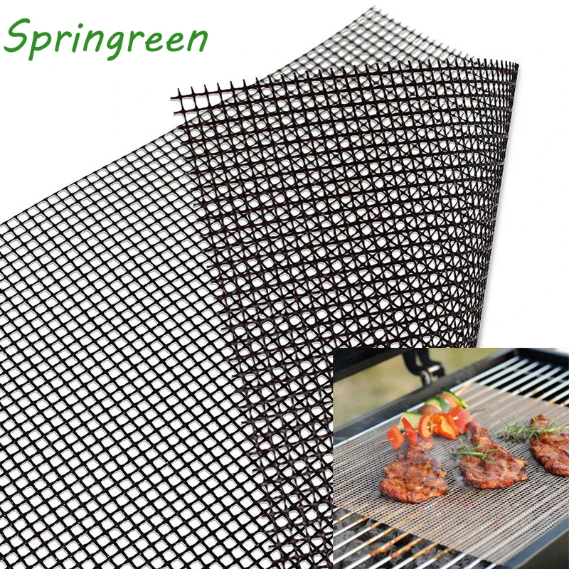 Springreen 40 30cm Non Stick Bbq Grill Mesh Sheet Barbecue Mat For
