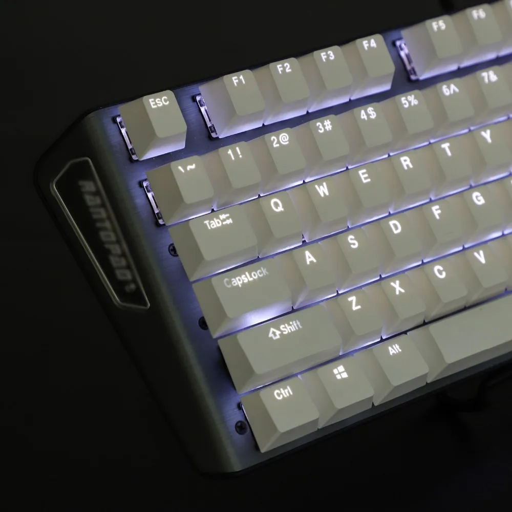 Черный, белый, вишневый профиль, PBT Double Shot 104 108, топ, принт, блестящий, прозрачный, с подсветкой, клавиша для MX, механическая клавиатура