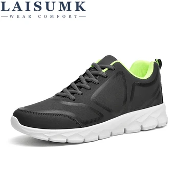 

LAISUMK Autumn Winter Men's Walking Shoes Comfortable Shockproof Light Shoes Big size 38-48 Lace up Outdoors Sneakers
