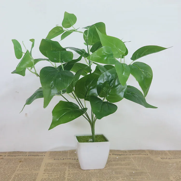 7 Branches 1x Green Imitation Fern Plastic Artificial Grass Leaves