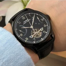 43 мм PARNIS Asian ST2505 автоматические механические часы для мужчин с заводом при ходьбе запас хода Авто Дата Механические часы pa144-8A