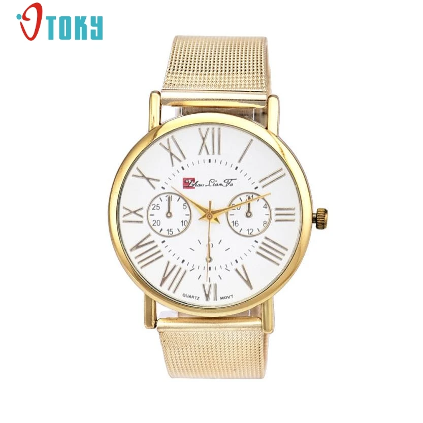 2017 Unisex Steel Band Quartz Watch with 3-Subdial 