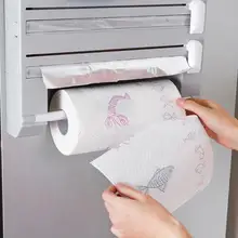 Kitchen Cling Film Sauce Bottle Storage Multifunctional Wall Mounted Rack Sauce Roll Paper Towel Holder New Kitchen Accessories