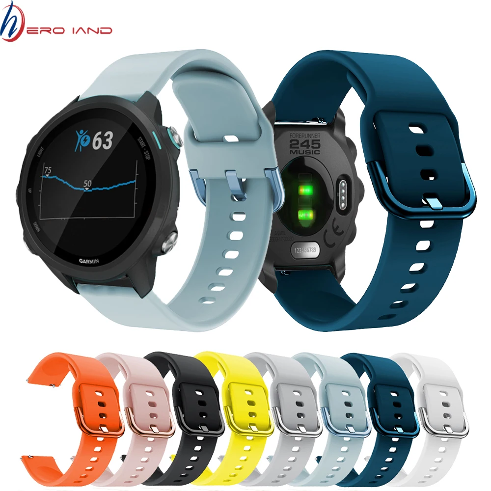 

Silicone Watchband For Garmin Forerunner 245/245M For Garmin Vivoactive 3 Replacement Wrist Strap For Huami Amazfit Bip Bit 20mm