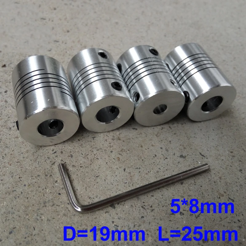 

4 pieces 5x8mm CNC Motor Jaw Shaft Coupling 3D Printer accessories OD 19x25mm wholesale stepper motor 5*8*25mm high quality