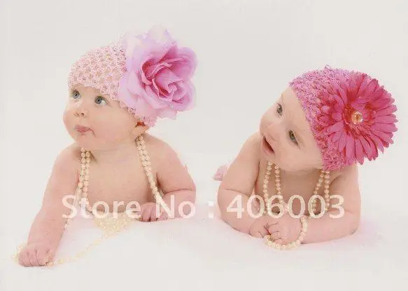

free shipping wholesale 24pcs/lot waffle crochet beanie hat baby newborn infant toddler