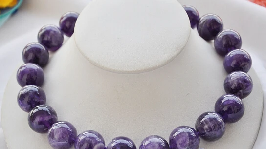 

ddh002865 Real Huge 17" 18mm round red Amethyst crystal bead necklace 28% Discount