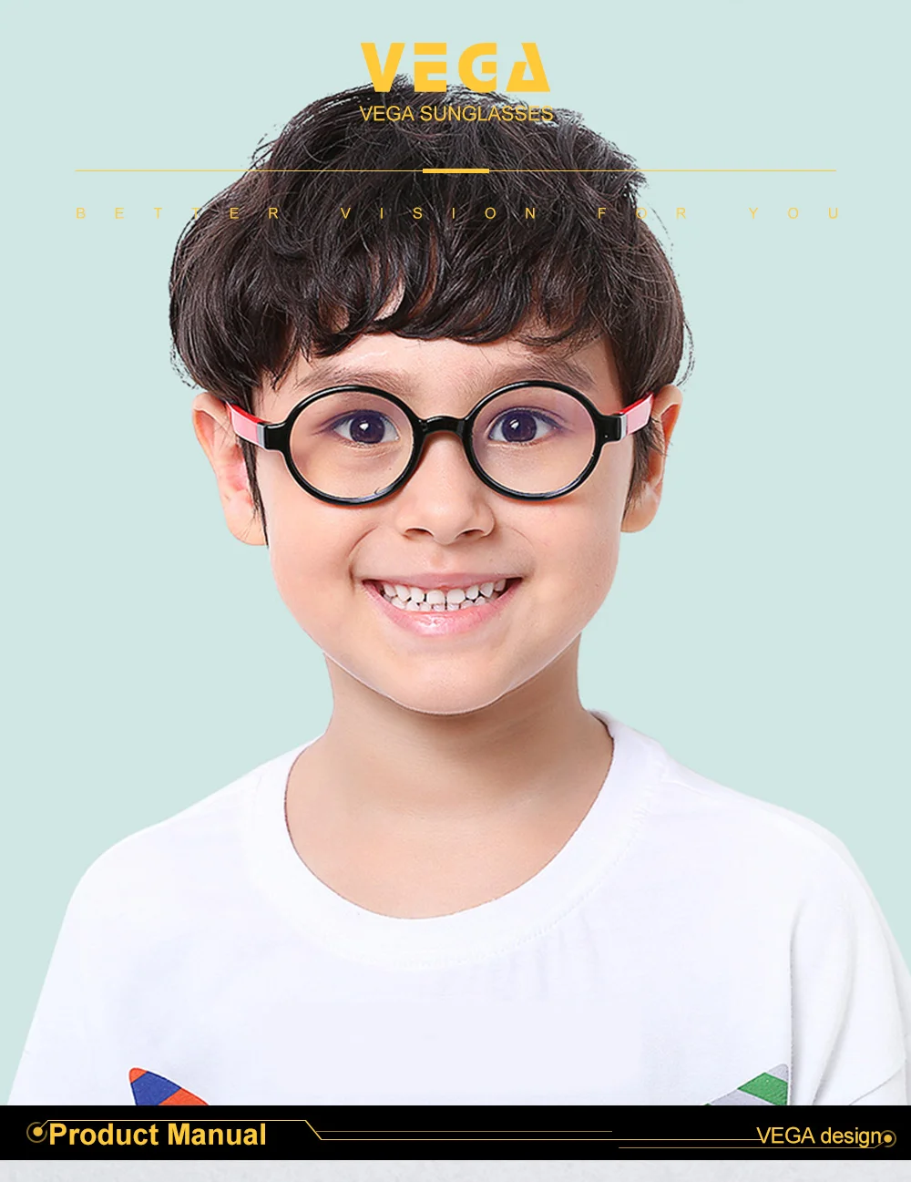 VEGA Eyewear Oval Kids Gaming Computer Glasses Blue Light Glasses for Girls Boy to Protect Eyes Children's Glasses 248 (2)