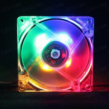 

2pcs Lot Gdstime 4Pin 12V LED Colorful Computer Case Cooling Fan 80mm x 80mm x 25mm