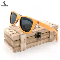 BOBO BIRD Men Wood Sunglasses Women Retro Vintage Polarized Skateboard Wooden Glasses Oculos De Sol Big Square With Wood box