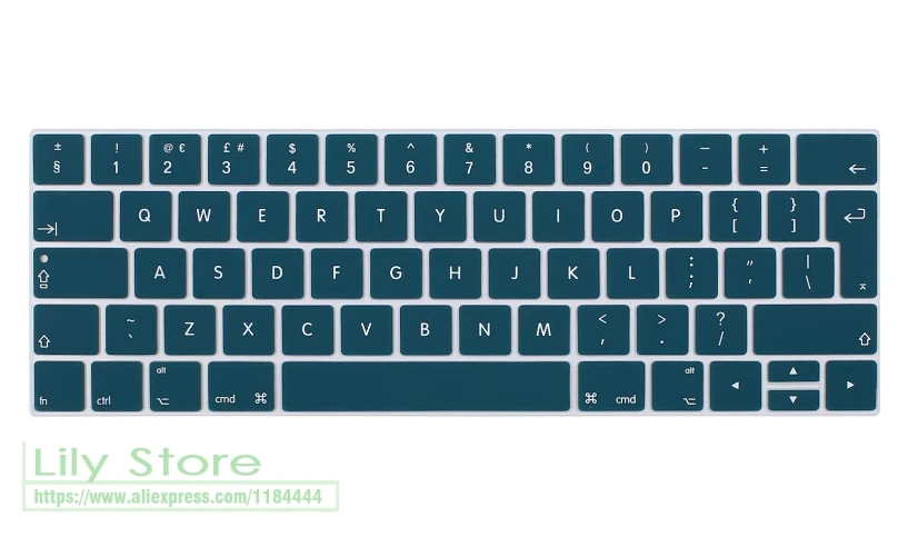 

English EU Euro Version Keyboard Cover Keypad Skin Protector For 2016 MacBook Pro 13/15 A1706/A1707 with Touch ID & TouchBar