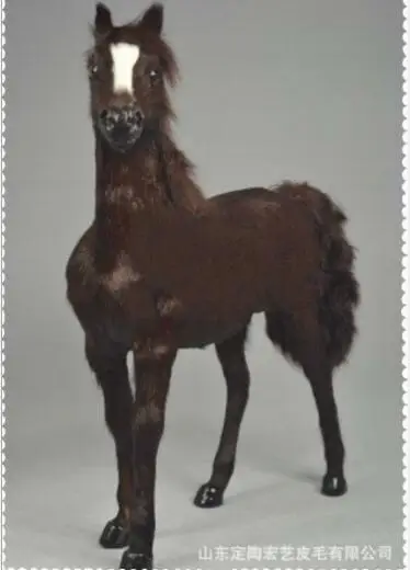 

WYZHY Production and sales 1:6 sweat horse simulation fur animal war horse military horse ornament decoration 36X34CM