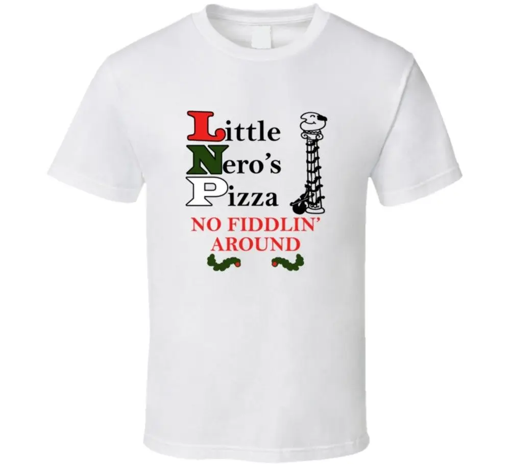 Футболка для любителей фильмов Little Neros с пиццей без Fiddlin топы из 100% хлопка