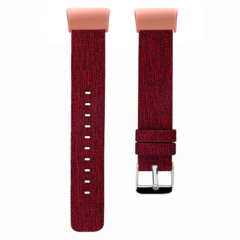 

New Fashion Watch Band Replacement Woven Canvas Fabric Watch Band Wrist Strap For Fitbit Charge 3 Dropship