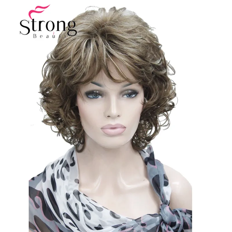 E-1560A 12TT26 Super sexy curly Brown mix 14 women' synthetic wig 12TT26 (2)