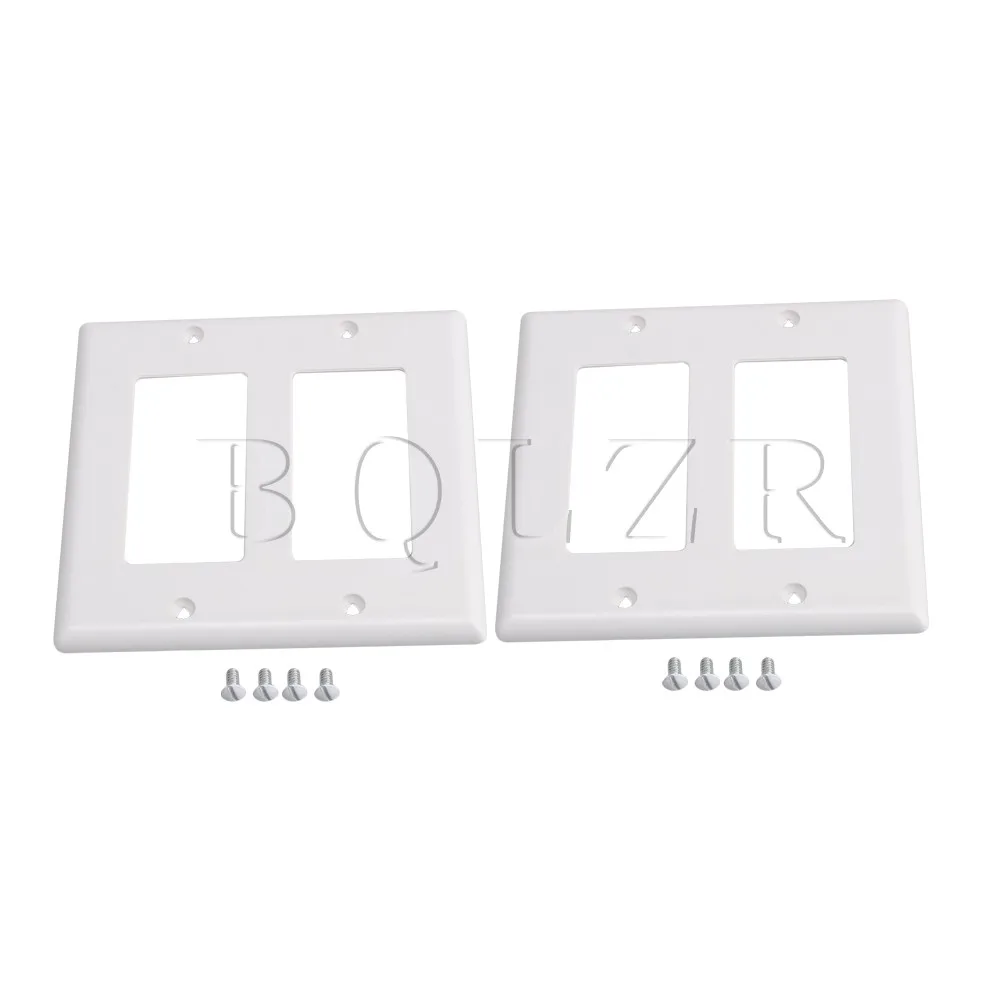 BQLZR 11.8x11.6cm Wall Switch Panel 2 Gang Decora Wallplate Standard