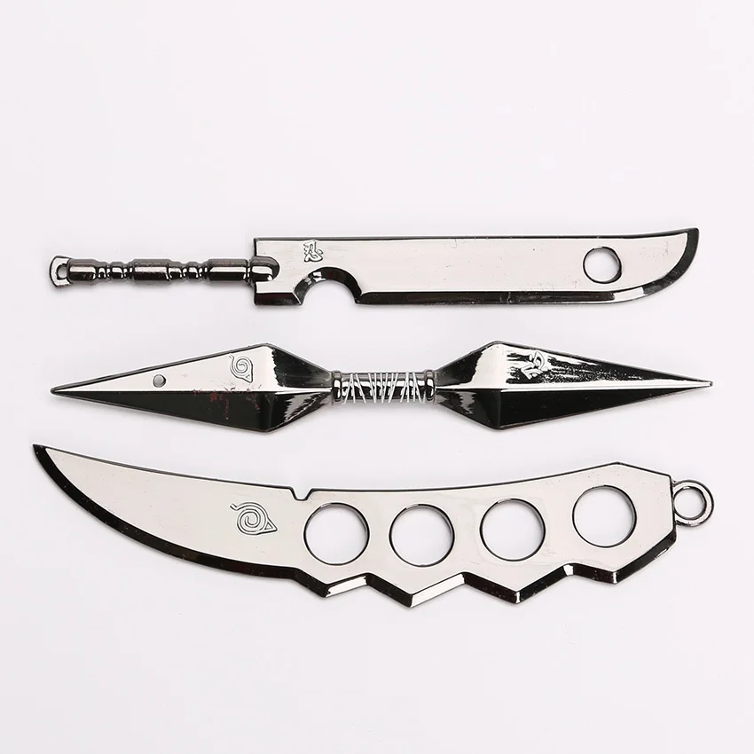 Аниме Наруто лезвие брелок кунай меч Shuriken нож кулон Косплей Опора 7 шт./компл.