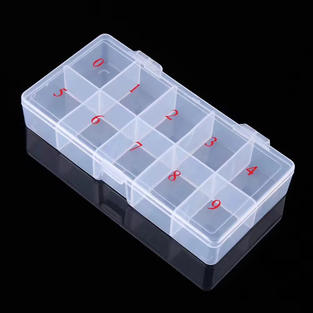 Plastic Box For Filled 500pcs Acrylic Fake Nails Faux Ongles False