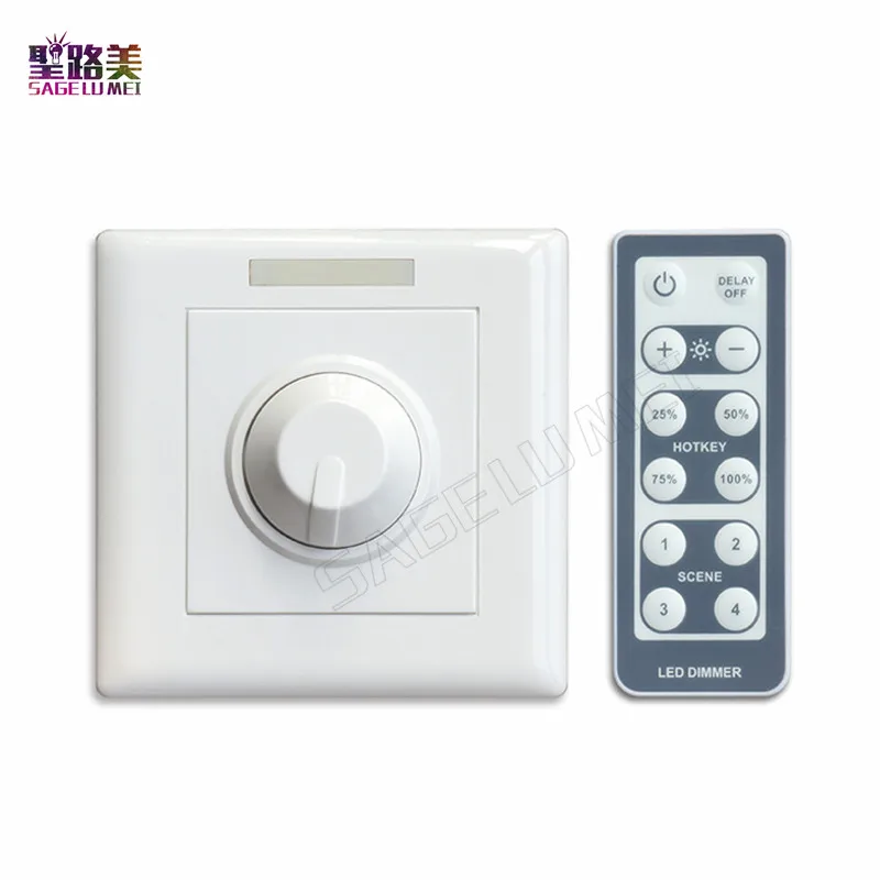 

LT-3200-6A Constant voltage led dimmer 1 ch* 6A CV PWM output DC12V-48V input wall mounted dimmer with IR remote controller