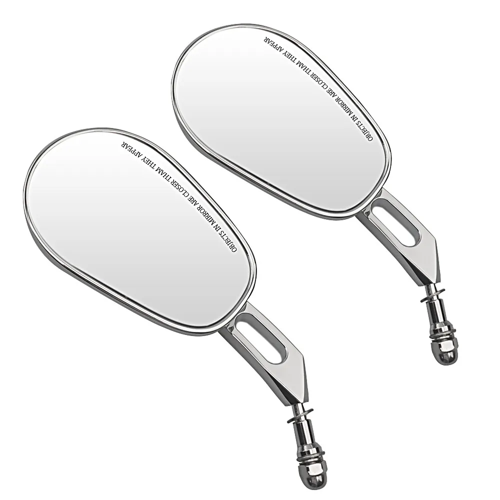8MM Chrome Rear View Side Mirrors For Harley Street Bob FXDB Iron 883