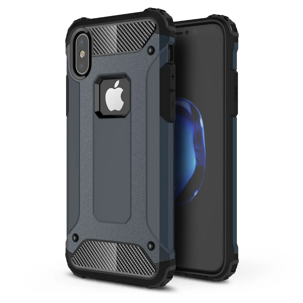 Чехол Hybird для Iphone X XR XS Max роскошный армированный резиновый жесткий мягкий