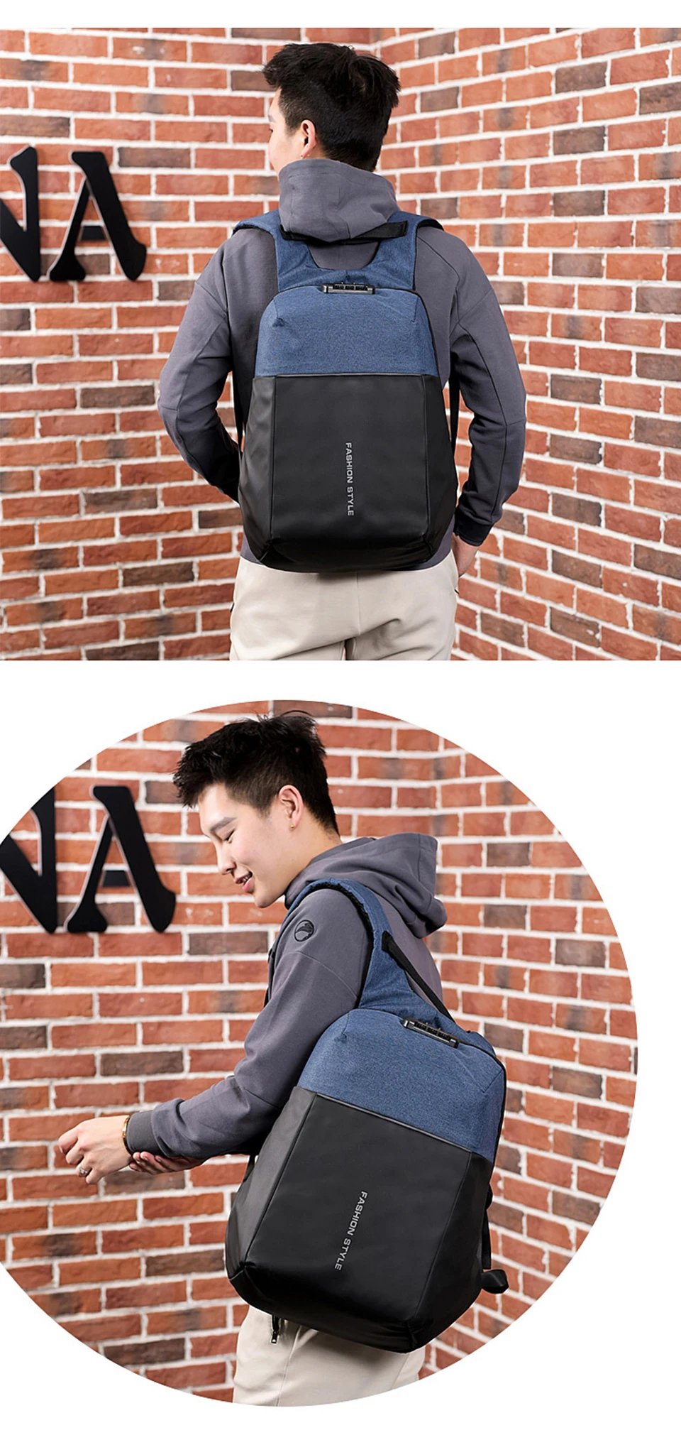 Anti Theft Backpack Men Laptop 17 Inch 15.6 Backpacks Male Waterproof Back Pack USB Charging Notebook Backpacking Travel Bagpack (17)