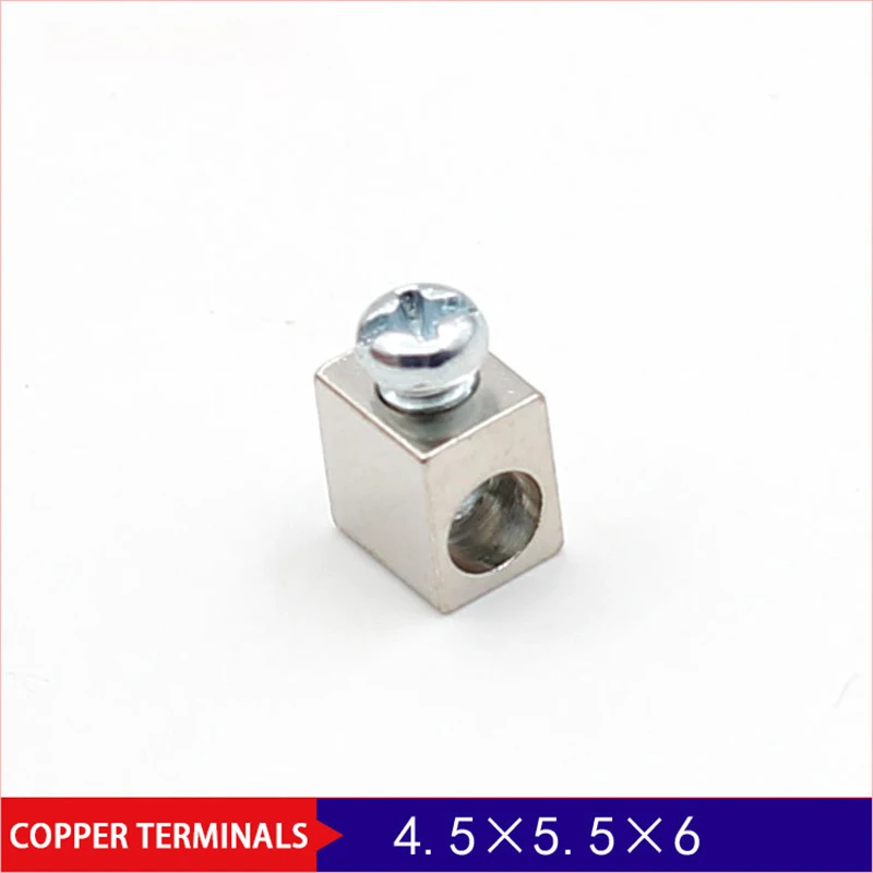 

50pcs 4.5*5.5*6 Flat Base Copper Column Led Aluminum Substrate Square Patch Terminal Copper Terminal High Current Terminal