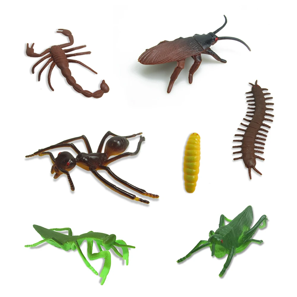 10PCS/Set Insect Model Butterfly Snake Ocean Animal Toys Plastic Simulation Insect Animal Educational Toy For Kids To Learn