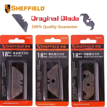 

SHEFFIELD Utility knife Blade Folding Knife Blade Heavy Duty Knife Blades Accessories 18mm quick exchange Hook type knife Blade