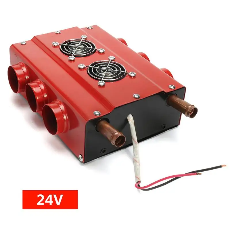 Универсальный DC12-24V автомобильный Грузовик нагреватель автомобильный сантехника кондиционер туман Eliminator Электрический вентилятор нагреватель ветрового стекла Defroster - Название цвета: Red 24V