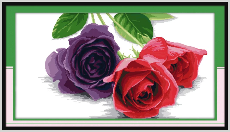 

Deep love cross stitch kit flower 18ct 14ct 11ct count printed canvas stitching embroidery DIY handmade needlework