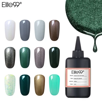 

Elite99 241 Colors Soak Off Nail Art 100ml Pure Nail Gel Polish UV & LED Base Top Coat Lucky Hybrid Semi Permanant